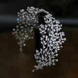 Sparkling Cubic Zircon Crystal Tiaras Headbands Wedding Hair Accessory